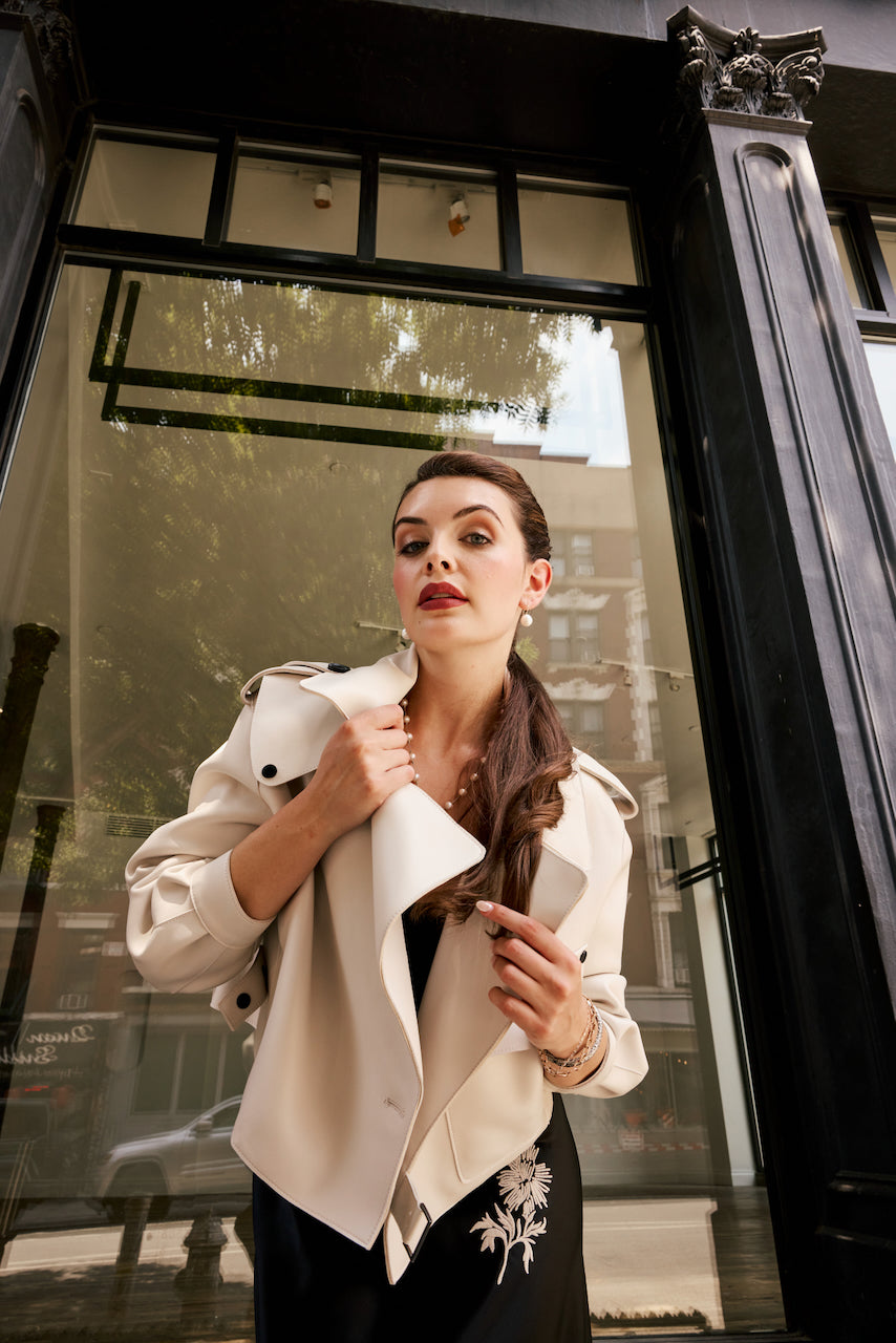 Olive Slip Dress with a sleek, fluid silhouette designed for refined evening occasions.