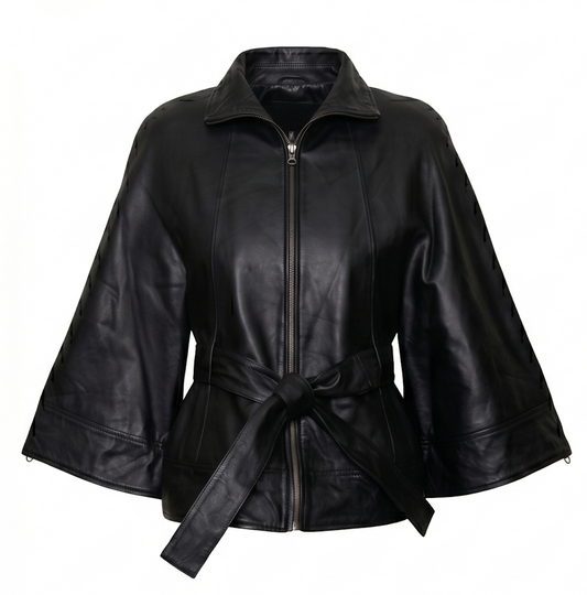 Mercer Leather Jacket Cape