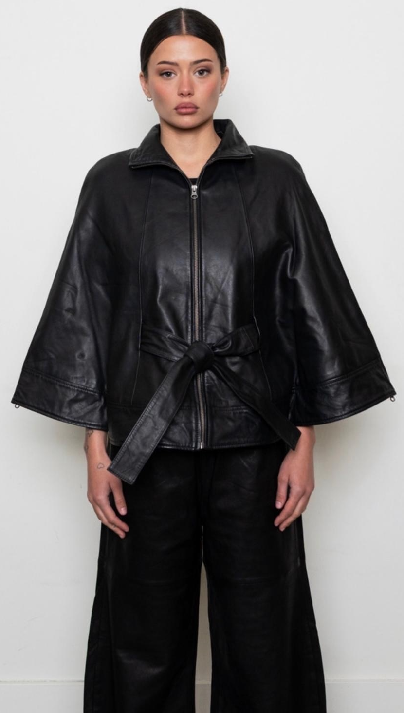 Mercer Leather Jacket Cape